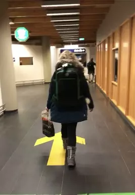 Arrival at the airport